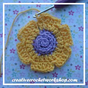 The Rapunzel Flower | Free Crochet Pattern | American Crochet @americancrochet.com @creativecrochetworkshop.com #freecrochetpattern