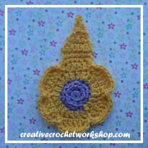 The Rapunzel Flower | Free Crochet Pattern | American Crochet @americancrochet.com @creativecrochetworkshop.com #freecrochetpattern