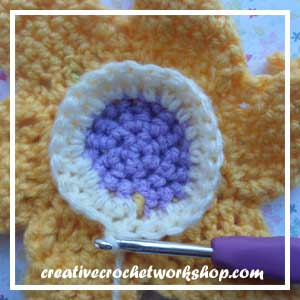 The Rapunzel Flower | Free Crochet Pattern | American Crochet @americancrochet.com @creativecrochetworkshop.com #freecrochetpattern