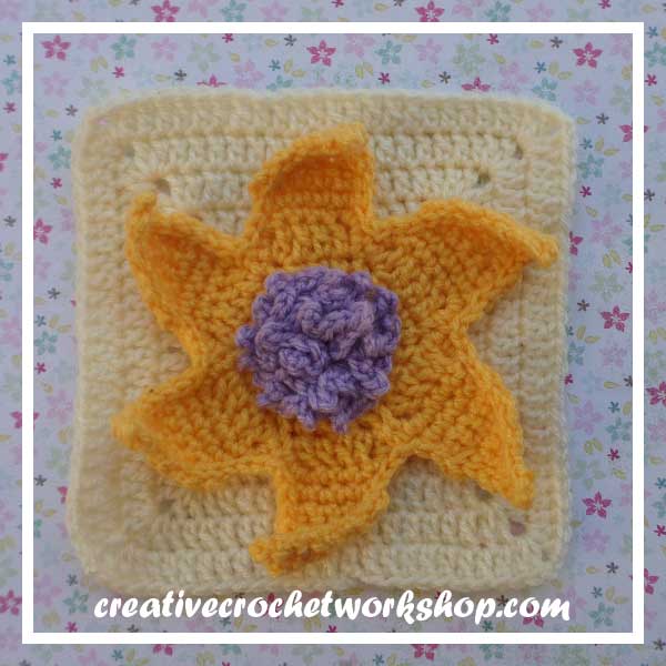 The Rapunzel Flower | Free Crochet Pattern | American Crochet @americancrochet.com @creativecrochetworkshop.com #freecrochetpattern