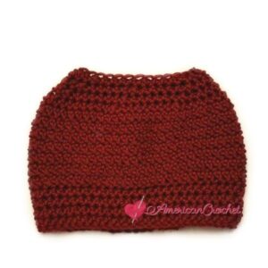 Dashing Messy Bun Hat | Crochet Pattern | American Crochet @americancrochet.ocm #crochetpattern