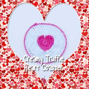 Creamy Truffle Heart Coaster | Crochet Pattern | American Crochet @americancrochet.com #crochetpattern