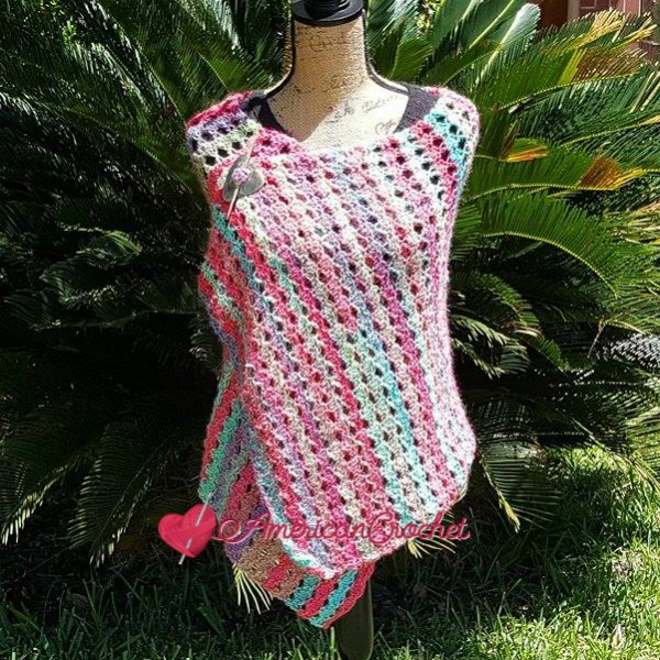 Berry Bubbles Shawl | Crochet Pattern | American Crochet @americancrochet.com #crochetpattern