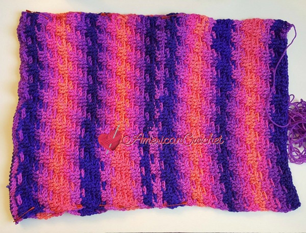 Rainbow Twist Pillow Cover | American Crochet @americancrochet.com