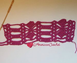 Diamond Bars Scarf | Free Crochet Pattern | American Crochet #freecrochetpattern