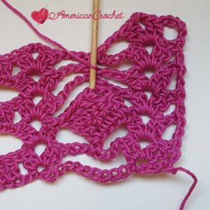 Diamond Bars Scarf | Free Crochet Pattern | American Crochet #freecrochetpattern