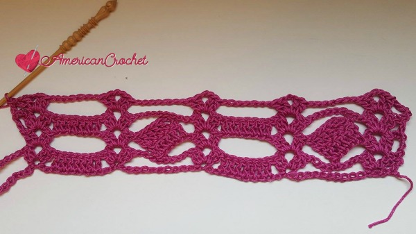 Diamond Bars Scarf | Free Crochet Pattern | American Crochet #freecrochetpattern