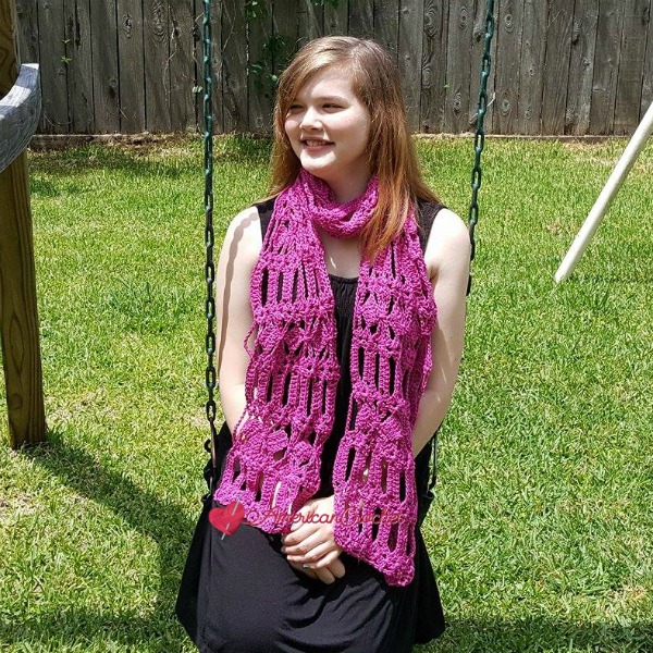 Diamond Bars Scarf | Free Crochet Pattern | American Crochet @americancrochet.com #freecrochetpattern