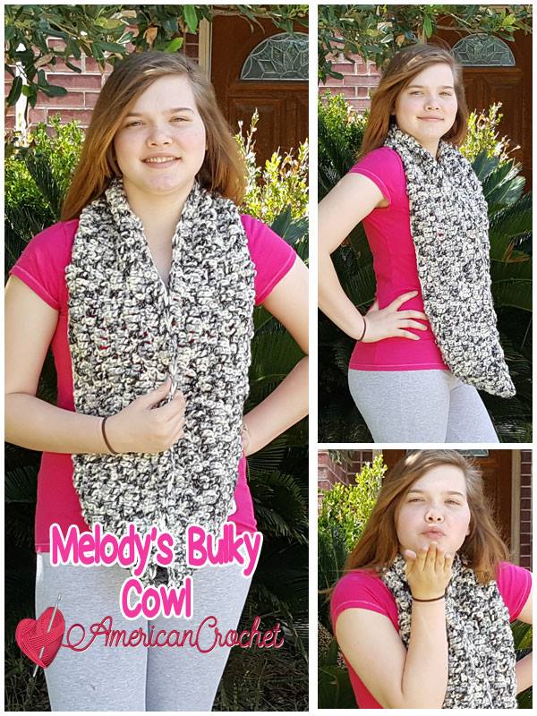 Melody's Bulk Cowl Tutorials | Free Crochet Pattern | American Crochet #freecrochetpattern