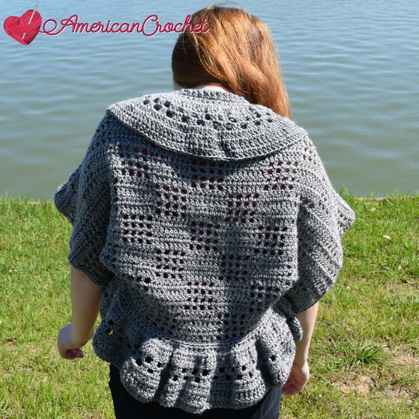 Bonanza Brick Shrug | Free Crochet Pattern | American Crochet @americancrochet.com #freecrochetpattern