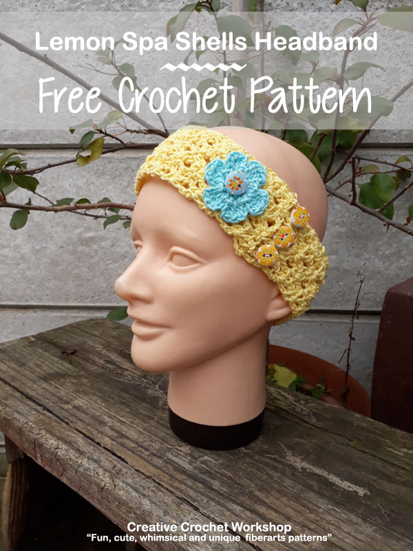 Lemon Spa Shells Headband - Free Crochet Pattern | American Crochet @creativecrochetworkshop #crochet #freecrochetpattern #spacrochetgiftalong