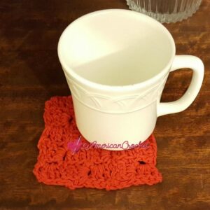 Cornered Coaster | Free Crochet Pattern | American Crochet @americancrochet.com #freecrochetpattern