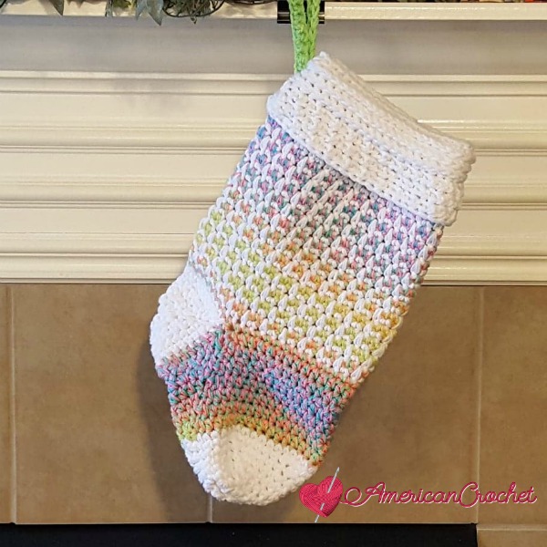Magical Retro Christmas Stocking | American Crochet @americancrochet.com