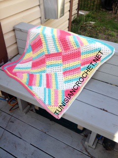 Tutti Frutti Baby Blanket | American Crochet @americancrochet.com @tunisiancrochet.net
