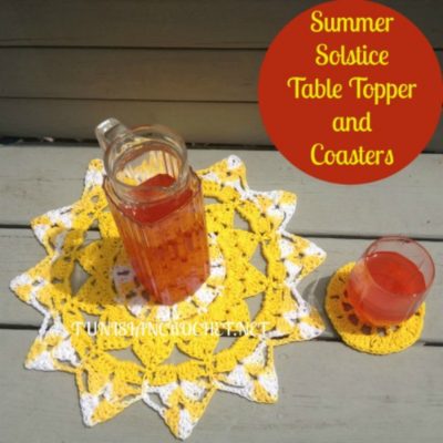 Summer Solstice Table Topper & Coasters | Free Crochet Pattern Set