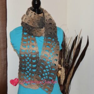 Rocky Road Lace Scarf | Crochet Pattern | American Crochet @americancrochet.com #crochetpattern