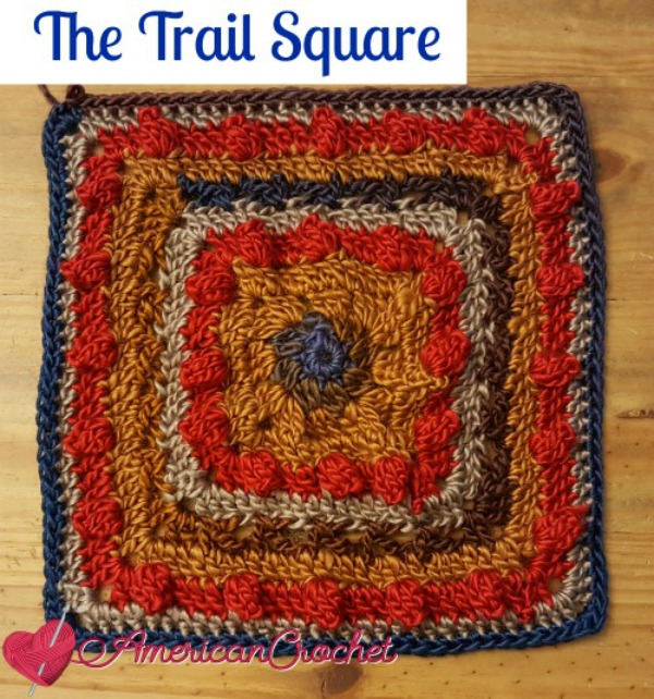 Trail Squar | Free Crochet Pattern | American Crochet @americancrochet.com #freecrochetpatterm