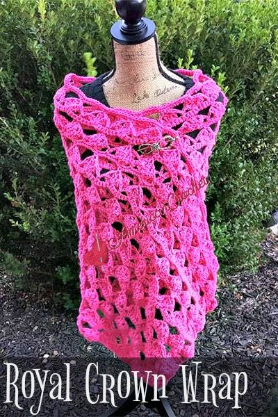 Royal Crown Wrap free crochet pattern