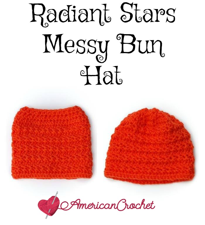 Radiant Stars Messy Bun Hat