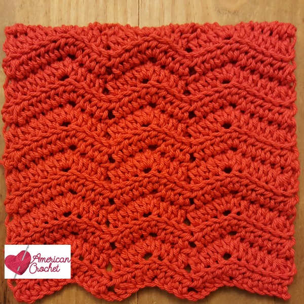 Ripple Washcloth | Free Crochet Pattern | American Crochet @americancrochet.com #freecrochetpattern