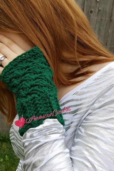 Thermal Fingerless Gloves free crochet pattern