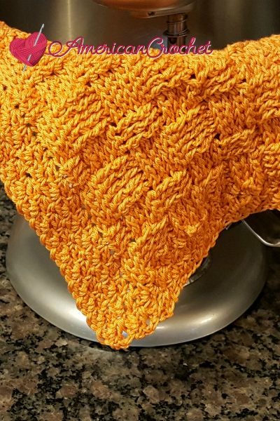 Basketweave Dishcloth free crochet pattern