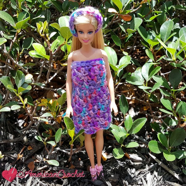 Bubble Berries Barbie Dress | Free Crochet Pattern | American Crochet @americancrochet.com #freecrochetpattern