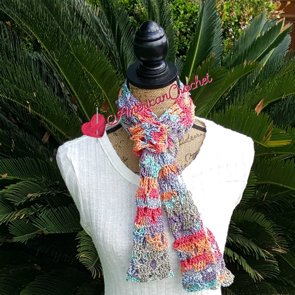 Sweet Rainbow Scarf | Crochet Pattern | American Crochet @americancrochet.com #crochetpattern