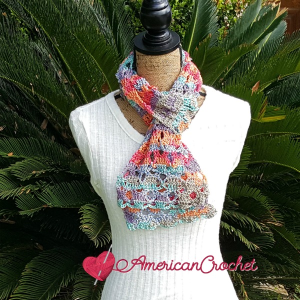Sweet Rainbow Scarf | Crochet Pattern | American Crochet @americancrochet.com #crochetpattern
