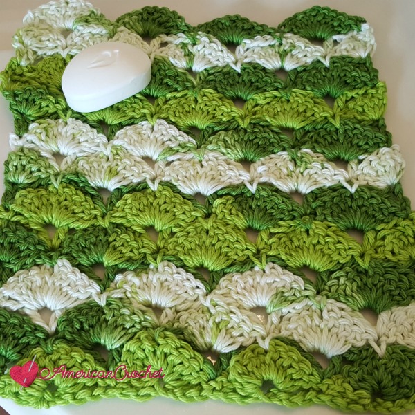 Apple Juicy Washcloth | Free Crochet Pattern | American Crochet @americancrochet.com #freecrochetpattern