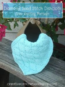 Diamond Seed Stitch Dishcloth Diamond Seed Stitch Dishcloth
