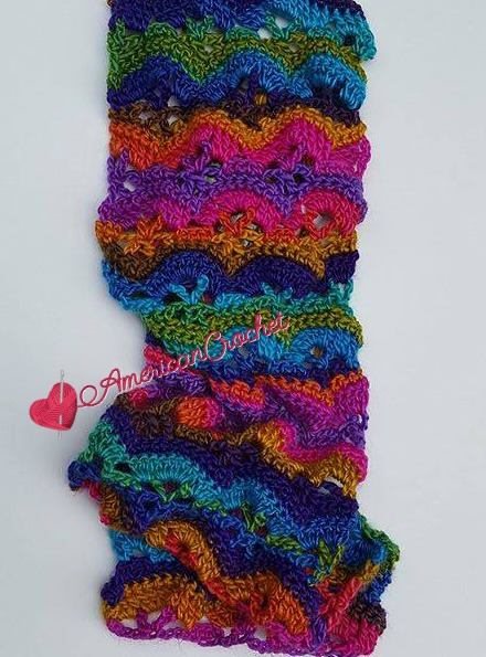 Carnival Promenade Scarf | Free Crochet Pattern | American Crochet @americancrochet.com #freecrochetpattern