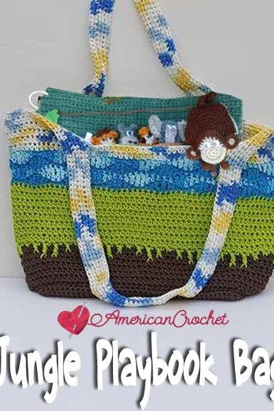 Jungle Playbook Bag free crochet pattern