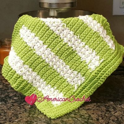 Moss Columns Dishcloth ~ Free Crochet Pattern