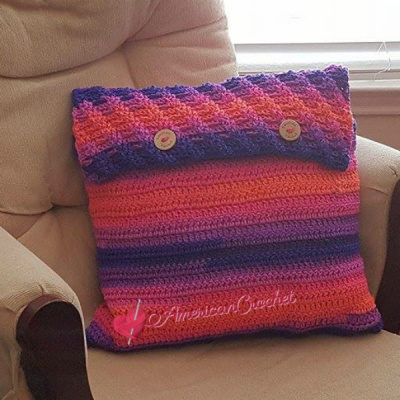 Rainbow Twist Pillow Cover Free Crochet Pattern Tutorial