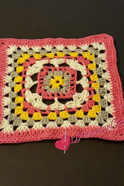 Rhapsody Flower Granny Square free crochet pattern
