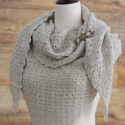 Vintage Linen Shawl