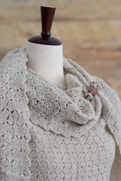 Vintage Linen Shawl | Crochet Pattern | American Crochet @americancrochet.com
