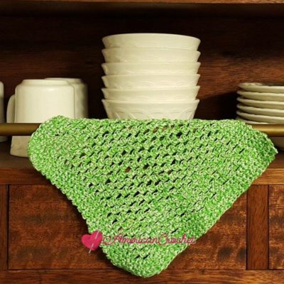 Double Moss Stitch Free Crochet Dishcloth Pattern