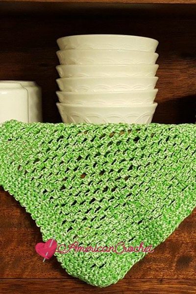 Double Moss Dishcloth free crochet pattern