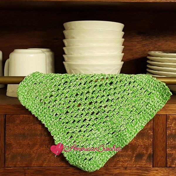Double Moss Dishcloth | Crochet Pattern | American Crochet @americancrochet.com #crochetpattern Double Moss Dishcloth | Crochet Pattern | American Crochet @americancrochet.com #crochetpattern