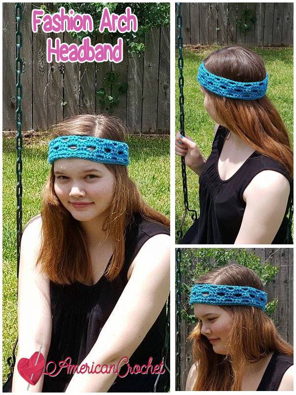 Fashion Arch Headband | Free Crochet Pattern | American Crochet @americancrochet.com #freecrochetpattern