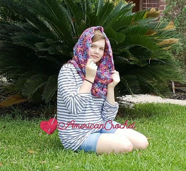 Madaline's Sunset Cowl free crochet pattern