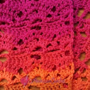 Preppy Celestia Scarf | Free Crochet Pattern | American Crochet @americancrochet.com #freecrochetpattern