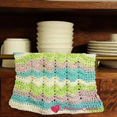 Sugar Rainbow Wave Dishcloth