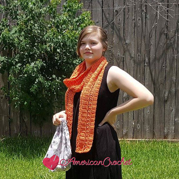Sunseeker Summery Scarf | Free Crochet Pattern American Crochet @americancrochet.com #freecrochetpattern