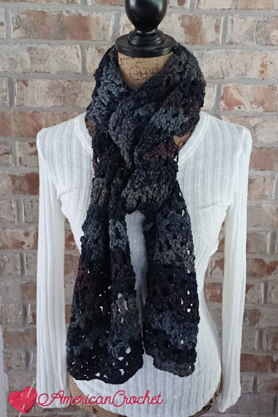 Night Skies Scarf | Crochet Pattern | American Crochet @americancrochet.com