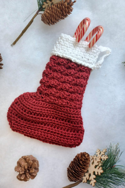 Holiday Gleam Gift Stocking | Crochet Pattern | American Crochet @americancrochet.com