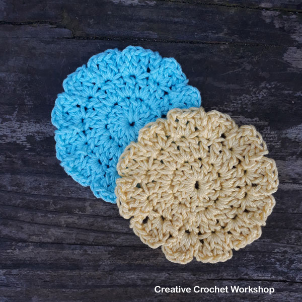Aqua & Lemon Spa Scrubbies - Free Crochet Pattern | American Crochet @creativecrochetworkshop #crochet #freecrochetpattern #spacrochetgiftalong