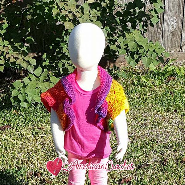 Cheyenne Shrug | Free Crochet Pattern | American Crochet @americancrochet.com #freecrochetpattern